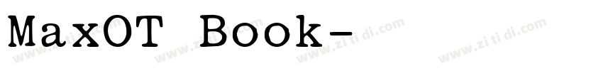 MaxOT Book字体转换